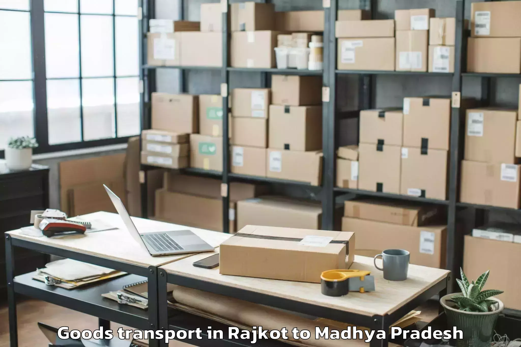 Book Your Rajkot to Alot Goods Transport Today